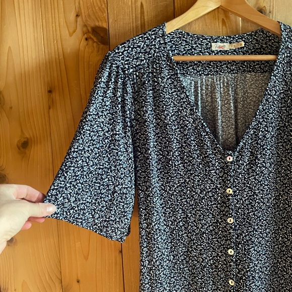 Faherty Orinda Floral Short Sleeve Mini Dress - Picture 3 of 8